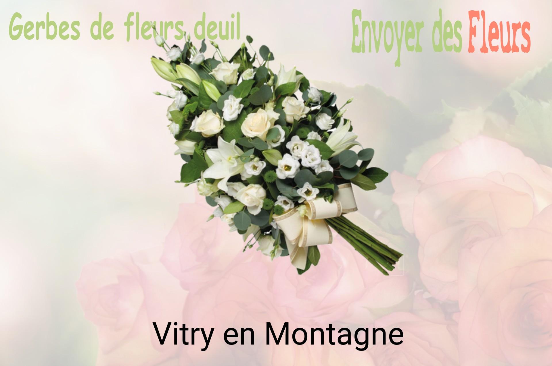 Gerbe de fleurs de deuil livrée à Vitry-en-Montagne